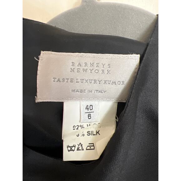 Barney’s New York size 6 black wool & silk dress - Picture 2 of 5